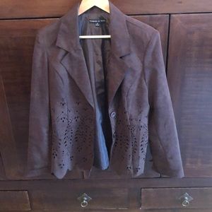 Brown blazer w/cutouts